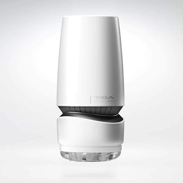 TENGA AERO Cobalt Ring 撥盤式 氣吸杯（銀灰環） - tengacharge